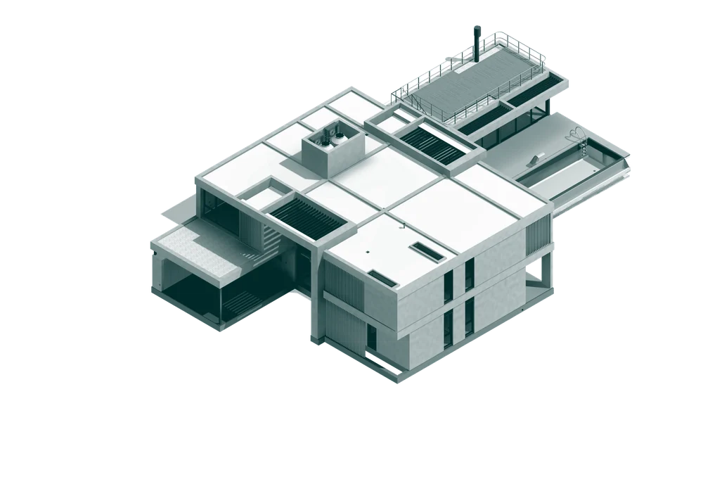 Casa Buck: capa de arquitectura del modelo BIM