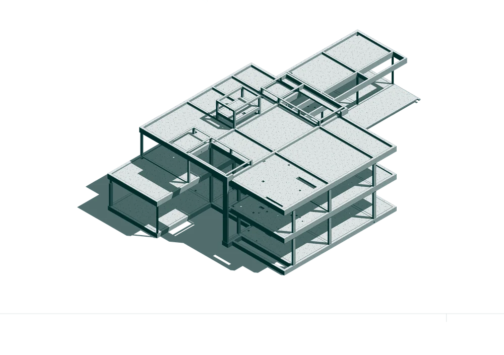 Casa Buck: capa de estructura del modelo BIM